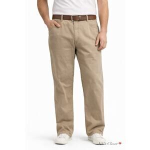 Calvin Klein Jeans Men’s Khaki Straight Leg Pants Size 42 Cotton Classic Casual